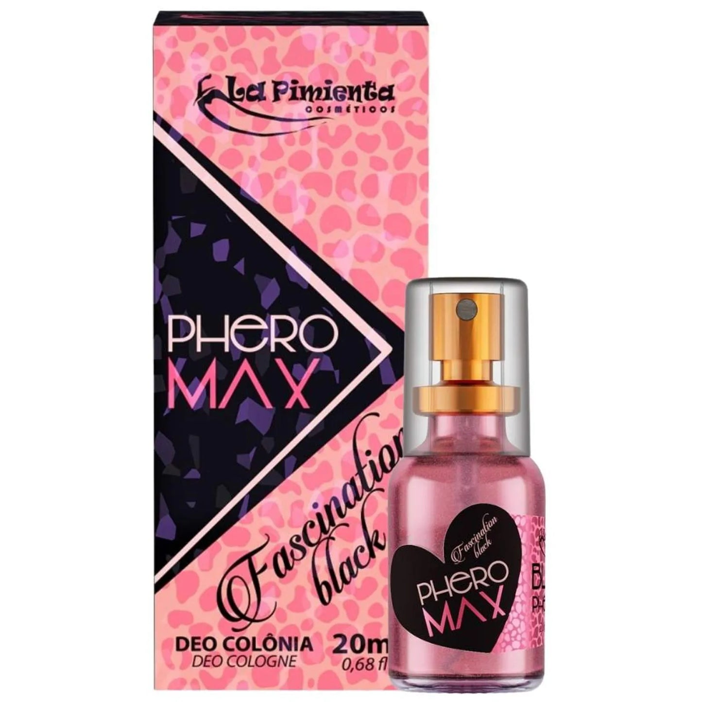 PERFUME FEMININO AFRODISÍACO FASCINATION BLACK 20ML