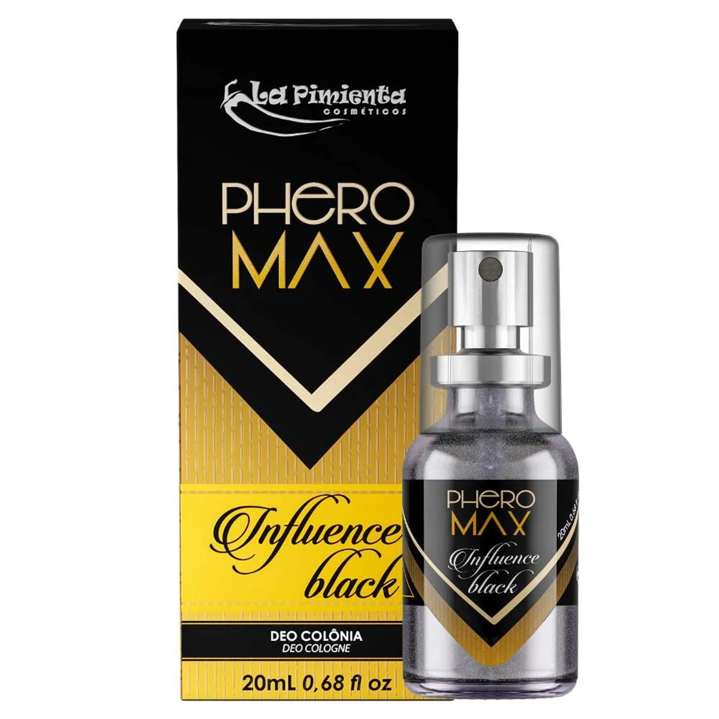 PERFUME MASCULINO AFRODISÍACO INFLUENCE BLACK 20ML