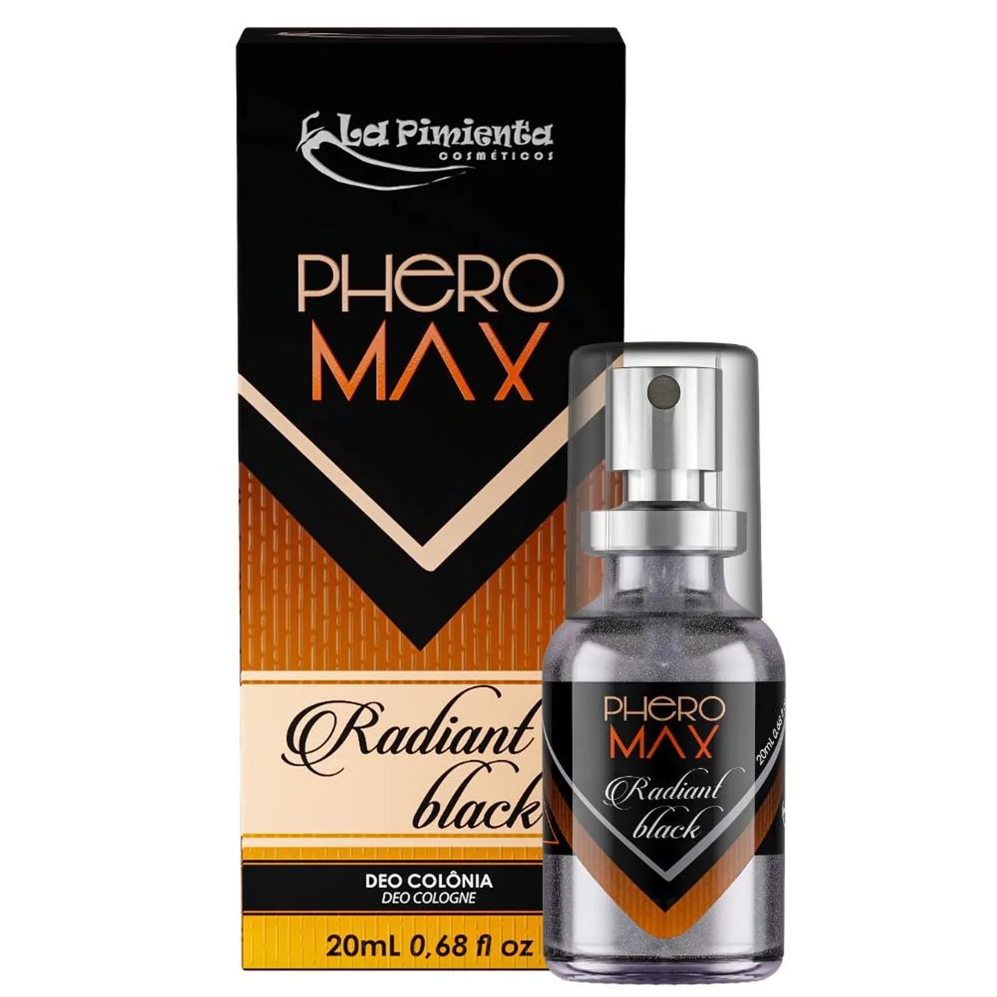 PERFUME MASCULINO AFRODISÍACO RADIANT BLACK 20ML