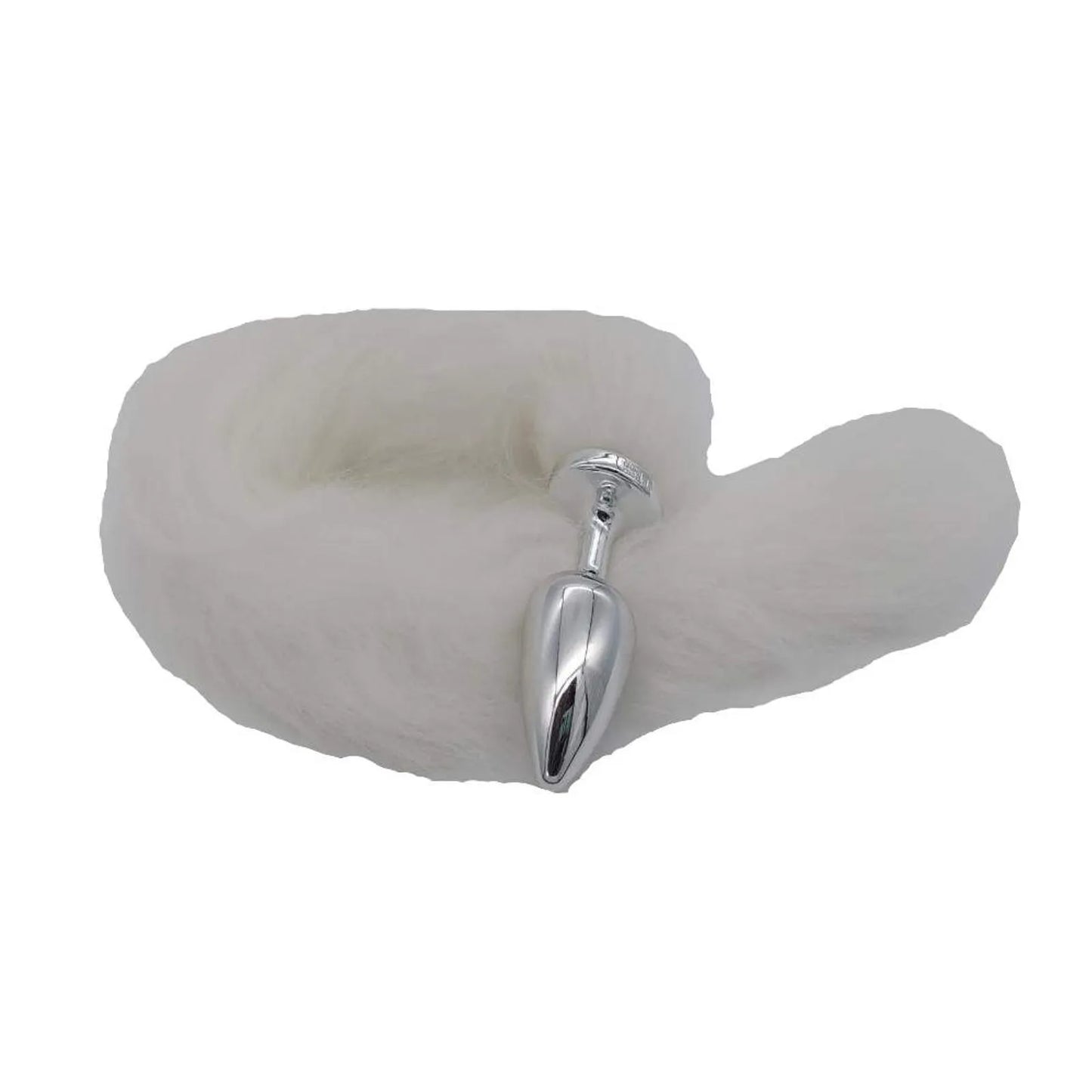 PLUG ANAL LESS M CROMADO COM RABO