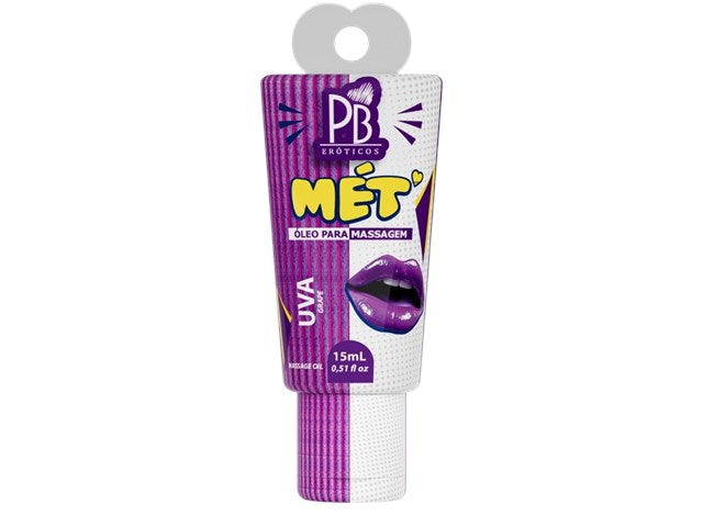 Óleo para massagem beijável Mét 15ml - Sabor Uva - Pau Brasil by La Pimienta