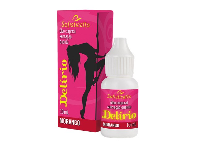 Óleo Corporal Delírio 10ml - Sabor Morango - Sofisticatto