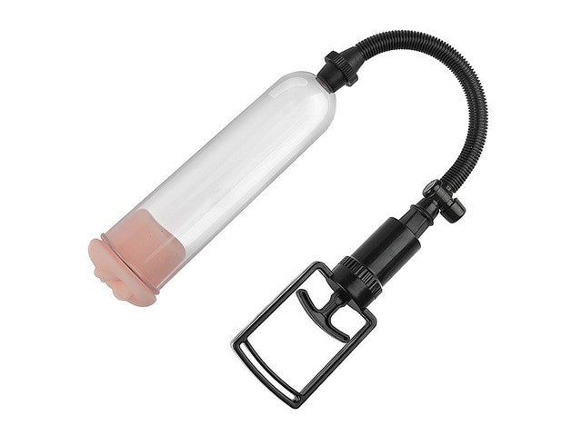 Bomba peniana manual - com 3 anéis + vagina de silicone - Importado