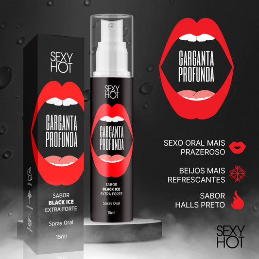 Garganta Profunda Black Ice Extra Forte - Spray para Sexo Oral
