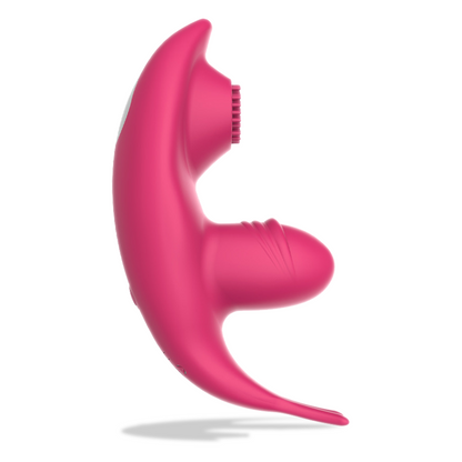 Vibrador de Calcinha com APP e 9 Modos de Vibração e Tripla Estimulação Pink
