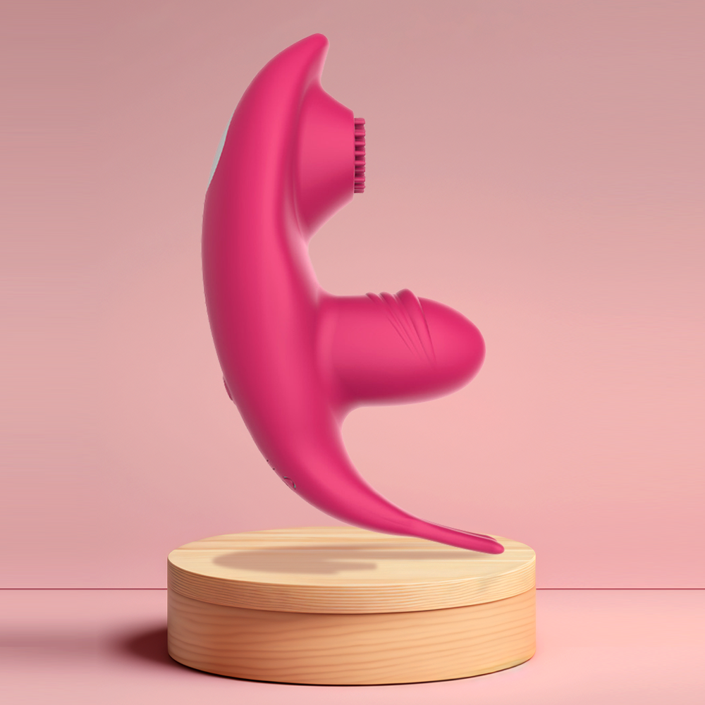 Vibrador de Calcinha com APP e 9 Modos de Vibração e Tripla Estimulação Pink