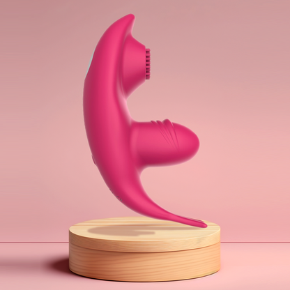 Vibrador de Calcinha com APP e 9 Modos de Vibração e Tripla Estimulação Pink