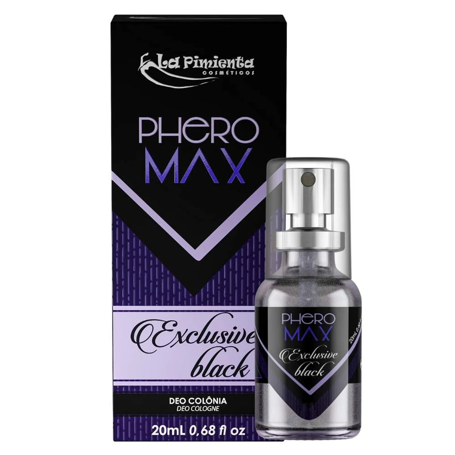 PERFUME MASCULINO AFRODISÍACO EXCLUSIVE BLACK 20ML