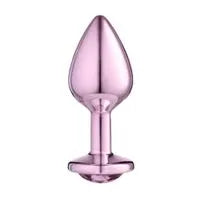 Plug Anal Rosa Tamanho M Com Pedra Sexy Fantasy