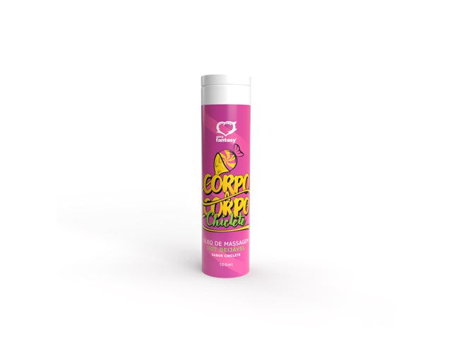 Óleo de Massagem Hot Beijável Corpo a Corpo 100ml - Sabor Chiclete - Sexy Fantasy