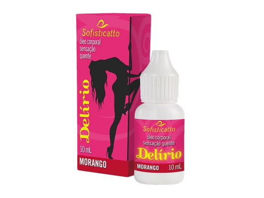 Óleo Corporal Delírio 10ml - Sabor Morango - Sofisticatto