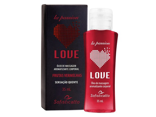 Óleo de Massagem Beijável Love Frutas Vermelhas 30ml - Sofisticatto