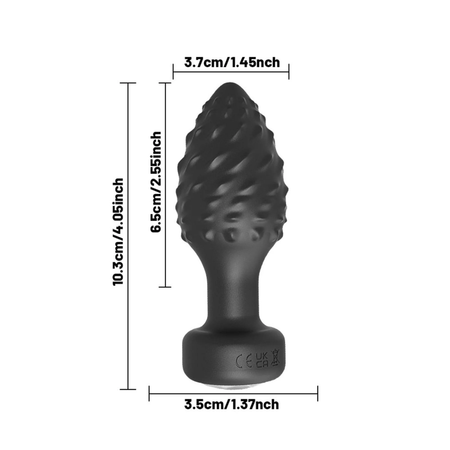 Plug Anal em Silicone com 10 Vibrações via App - Vibe Toys Preto