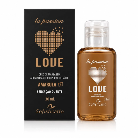 Óleo de Massagem Beijável Love Hot 30ml Sofisticatto Amarula