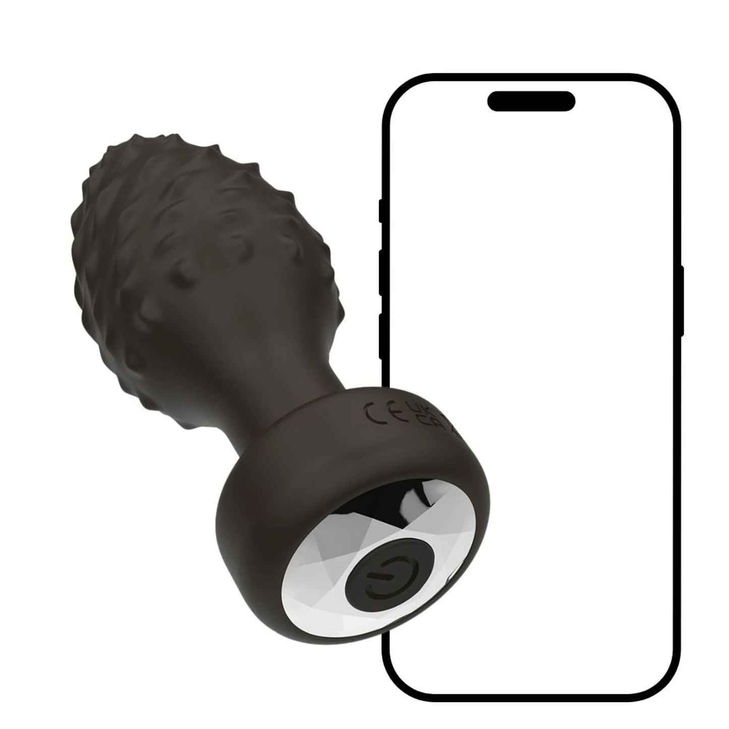 Plug Anal em Silicone com 10 Vibrações via App - Vibe Toys Preto