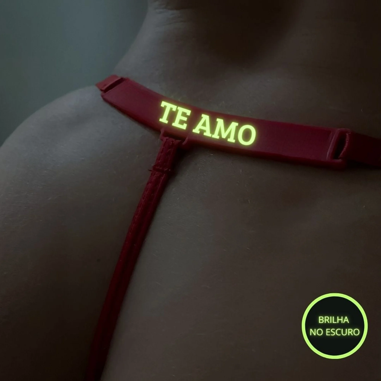 Calcinha Fio Dental String Brilha no Escuro Te Amo - Mil Toques