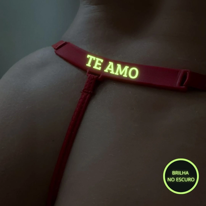 Calcinha Fio Dental String Brilha no Escuro Te Amo - Mil Toques
